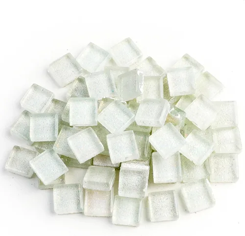 Miniatura 12 de Azulejos de mosaico, azulejos de vidrio, piezas de vidrio de mosaico de cristal brillante cuadrado a granel para decoración del hogar o manualidades