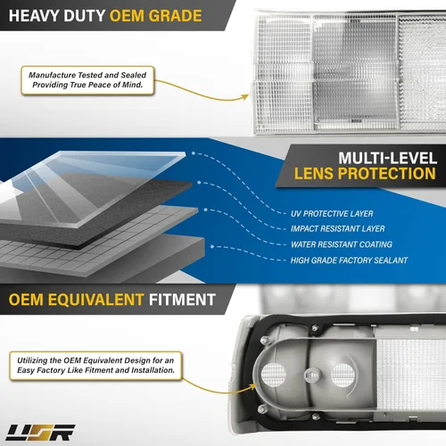 Miniatura 9 de USR Pre Face 84-86 E30 EURO OE Style Lente Clara Esmerilada Luz Trasera Set de Lámpara Trasera (Izquierda + Derecha) Compatible con 1984-1986 BMW