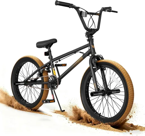 Miniatura 8 de KORIMEFA Bicicleta BMX Freestyle 18 20 pulgadas para niños y niños, bicicleta de trucos para 7-12 años, pernos Pro/Guro a elegir, marco de acero