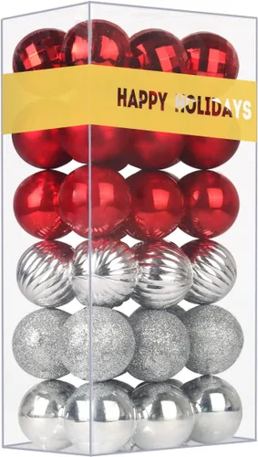 Miniatura 168 de Bolas de Navidad Grandes de 3.2" en Azul Bebé - Adornos para Árbol de Navidad, Bolas Colgantes Inastillables para Cumpleaños, Halloween, Boda
