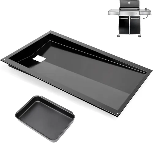 Miniatura 10 de QuliMetal 93305 Bandeja de Captura con Paquete de 20 Bandejas de Goteo 6415 para Weber Genesis II 3 Quemadores y Spirit 2/3 Quemadores, Genesis