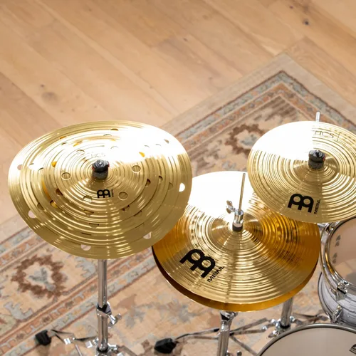 Miniatura 8 de Meinl 40.6 cm Platillos Trash Stack (2 unidades) con agujeros - Acabado tradicional HCS de latón para juego de tambores, fabricado en Alemania