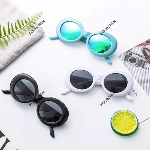 Miniatura 2 de FOURCHEN Clout Gafas de sol para niños Bold Retro Oval Round Lens