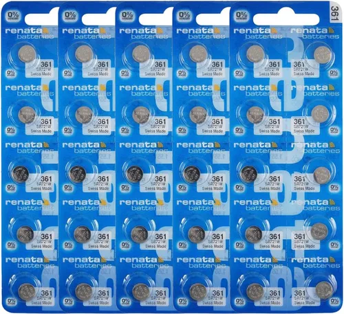 Miniatura 8 de Renata 361 SR721W Baterías – 1.55 V Óxido de Plata 361 Batería de reloj (2 unidades)