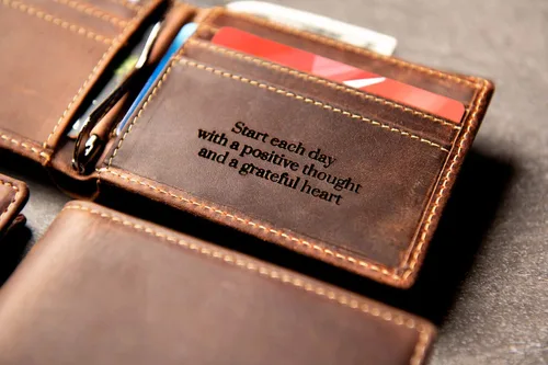 Miniatura 2 de Slim Personalized Distressed Leather Wallet The Key Largo Wallet by Left Coast Original