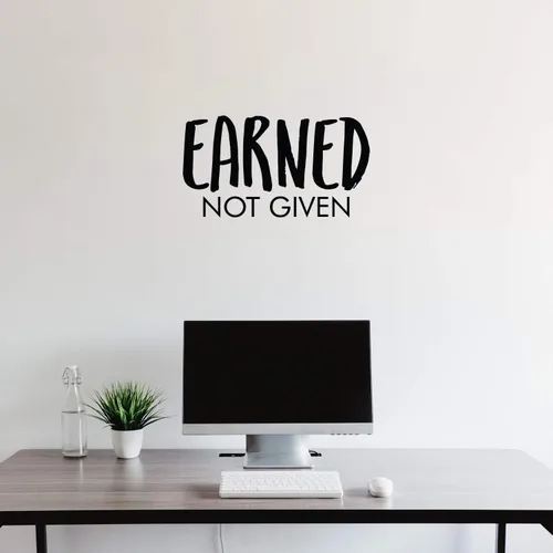 Miniatura 2 de Calcomanía de vinilo para pared, 12 x 22 pulgadas, con cita positiva de moda para oficina, negocios, tienda, gimnasio, fitness, escuela, sala