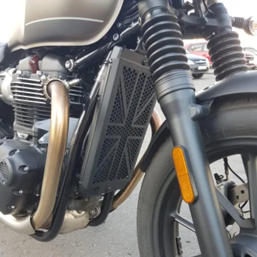 Miniatura 3 de Protector de radiador de motocicleta para Triumph Bonneville T100 T120 Bobber Speed Street Twin Street Cup Scrambler Thruxton 1200 R S TFC