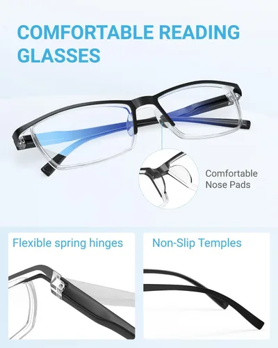 Miniatura 7 de LUFF 6 piezas Gafas de Lectura Anti-Rayos Azules Portátiles Ultra-Ligeras (0.00X)