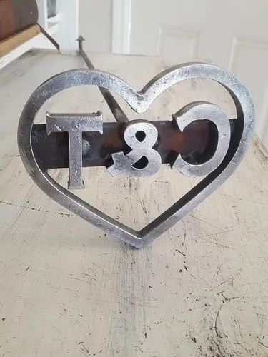 Miniatura 3 de Hierro de marca de madera para manualidades personalizadas, carpintería personalizada, barbacoa y parrilla - RCustom Heart Branding Iron - Monograma