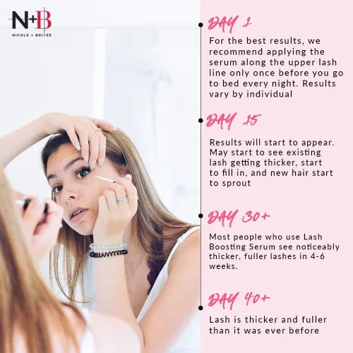 Miniatura 4 de Nicole + Brizee Suero para cejas y pestañas, fórmula natural con biotina, escualeno, ubiquinona, aminoácidos de trigo y soja, provitamina B5
