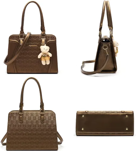 Miniatura 9 de Bolsos de mano de moda para mujer, bolsa de hombro, asa superior, bolsa de mano, juego de 4 piezas