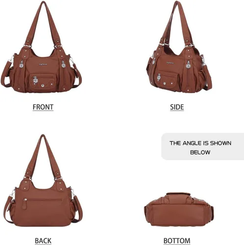 Miniatura 3 de Angel Barcelo Bolsos de cuero sintético para mujer, bolso de hombro, a la moda, bolsas para niñas