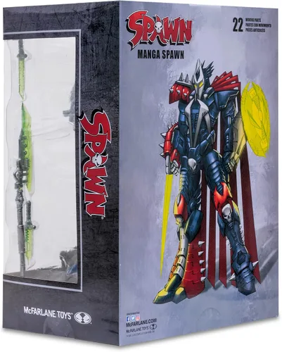 Miniatura 10 de McFarlane Toys, Spawn Comic Designer Edition Manga Spawn Mega figura con 22 partes móviles, figura coleccionable con accesorios y base de soporte