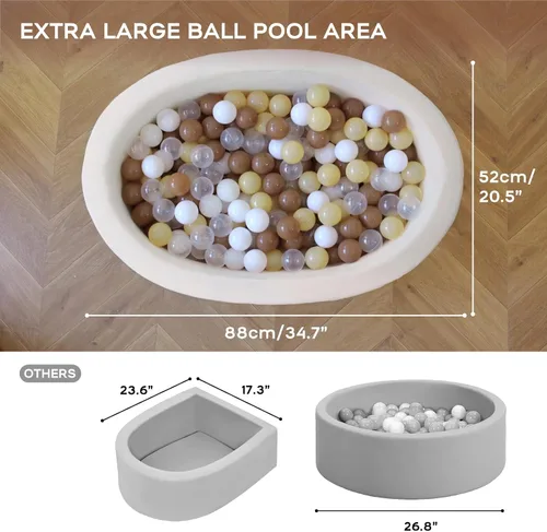 Miniatura 5 de BanaSuper Juguetes de escalada de 6 piezas para niños pequeños, juego de bloques de espuma para niños con pozo de pelotas (bolas no incluidas)