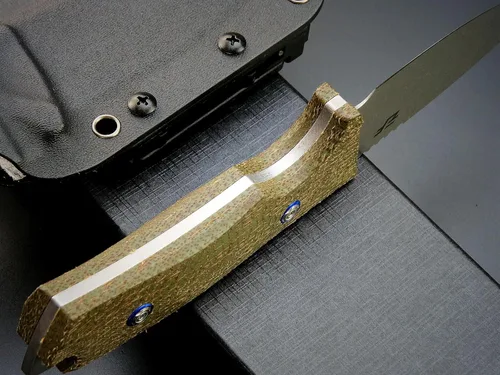 Miniatura 6 de Eafengrow EF133 Cuchillo de hoja fija DC53 Hoja de acero Micarta Mango Full Tang Compact Tough EDC Herramientas Cuchillos para Trabajar Camping Verde