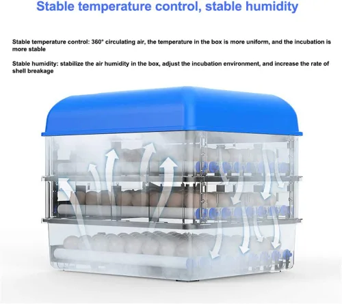 Miniatura 2 de Incubadora de huevos, incubadoras digitales totalmente automáticas, control automático de temperatura de torneado de huevos, pantalla LED