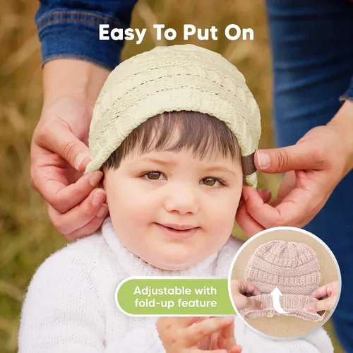 Miniatura 17 de KeaBabies 3-Pack Baby Beanies for Boys, Girls - Stretchy Knit Baby Hats, Cute Newborn