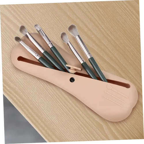 Miniatura 8 de 2pcs Makeup Brush Holders Portable Travel Makeup Brush Bags Compact Organizers for Eyeshadow Elegant Design Unique Texture