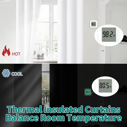 Miniatura 4 de BGment Cortinas opacas cortas de 30 pulgadas de largo, 2 paneles de cortinas 100% de oscurecimiento de la habitación para ventanas pequeñas