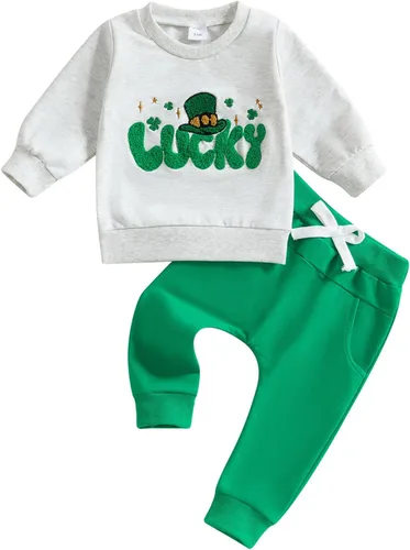 Miniatura 28 de BemeyourBBs Conjunto divertido de sudadera y pantalones de manga larga con letras divertidas para bebé niño y niño