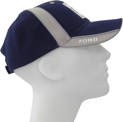 Miniatura 3 de Checkered Flag Sports Built Ford Tough Stripe Gorra de béisbol azul, Azul marino, gris.