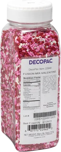 Miniatura 24 de DECOPAC Sweet Tooth Deluxe Fusion Mix, 26 onzas, chispas de caramelo en recipiente de mano, gránulos comestibles para pasteles de celebración