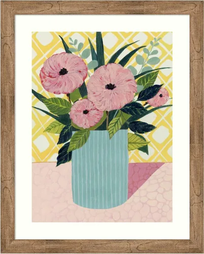 Miniatura 7 de Amanti Art Framed Wall Art Print 44x36 Retro Bouquet I by Grace Popp, Flowers Wall Art, Modern Contemporary Decor, X-Large Poster Painting Artwork