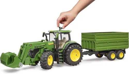 Miniatura 5 de Bruder 09828 John Deere 7R 350 con cargador frontal y remolque