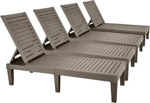 Miniatura 26 de YITAHOME - Tumbonas para exteriores con cojín y respaldo ajustable, tumbonas resistentes para patio junto a la piscina, fácil montaje, impermeables