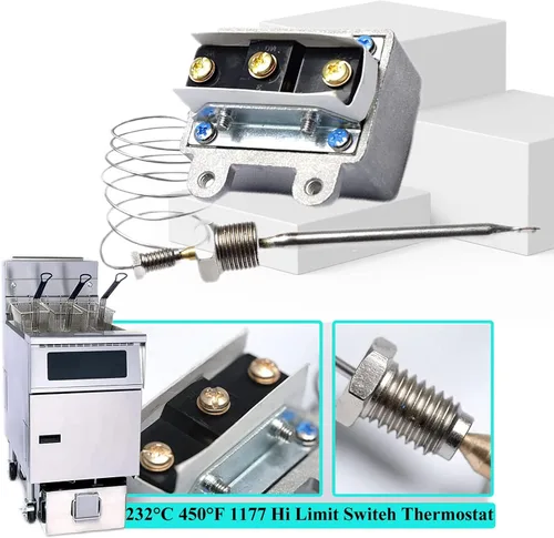 Miniatura 2 de [Actualizado] Interruptor de freidora de termostato de límite alto 1177 para freidora 3/8 "Mpt Stuff Box 450°F LCCM2003000 Freidora de gas