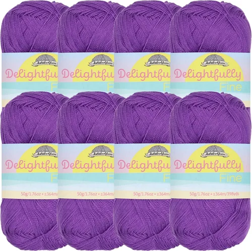 Miniatura 34 de JubileeYarn - Ovillo de hilo deliciosamente fino, 1.76 oz/madeja de rayón de bambú, color rosa polvo, 4 madejas