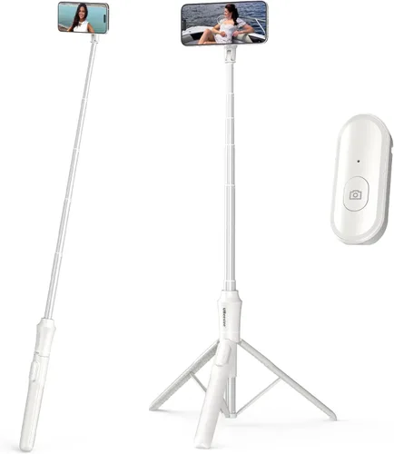 Miniatura 9 de UBeesize Trípode magnético para teléfono selfie de 62 pulgadas con control remoto inalámbrico, soporte extensible para teléfono celular, compatible