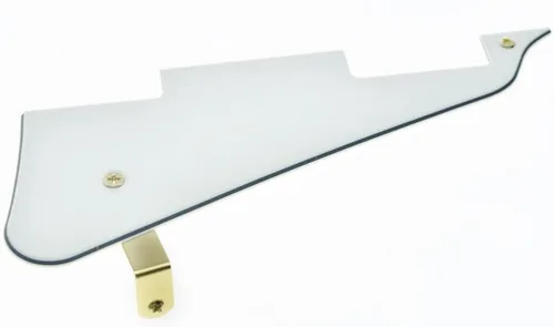 Miniatura 34 de Dopro Golpeador de guitarra LP y soporte de acero inoxidable LP con tornillos de montaje de acero negro para USA Les Paul Aged White