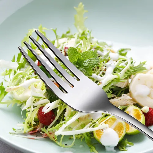 Miniatura 2 de Tenedores, tenedores de ensalada, juego de 6 tenedores de acero inoxidable de grado alimenticio, tenedores de cubiertos, tenedores de cubiertos, 6.5