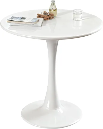 Miniatura 17 de Mesa de Comedor Tulip Redonda para 2, Mesa Moderna de Mediados de Siglo con Pedestal de Metal Resistente para Cocina, Bistró, Café, Ocio
