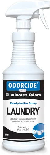 Odorcide – Spray eliminador de olores para ropa con aroma a ropa blanca fresca de 32 oz para olores fuertes, todos los usos de lavandería – Seguro,