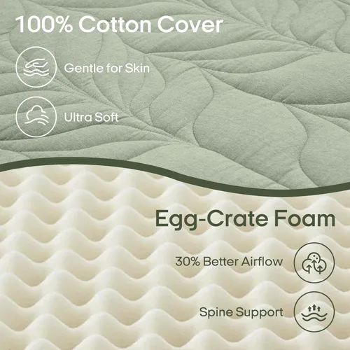 Miniatura 3 de ZonLi Colchón japonés para suelo de futón, tamaño individual, tapete de tatami enrollable, funda lavable, portátil y plegable para dormir