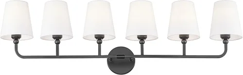 Miniatura 15 de VL837-BG-RA-2 - Lámparas de baño de 2 luces, luces de ratán dorado cepillado, aplique de doble pared con pantalla tejida a mano acampanada, apliques