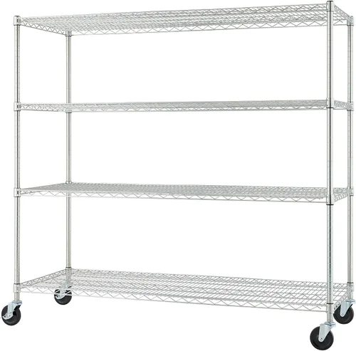 Miniatura 11 de Trinity Basics - Estantería de alambre ajustable de 3 niveles con ruedas para organización de cocina, almacenamiento de garaje, cuarto de EcoStorage