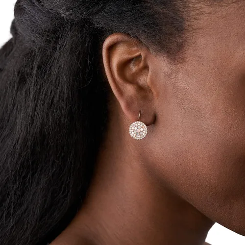 Miniatura 3 de Fossil Aretes colgantes o de aro de acero inoxidable en tono dorado u oro rosa para mujer