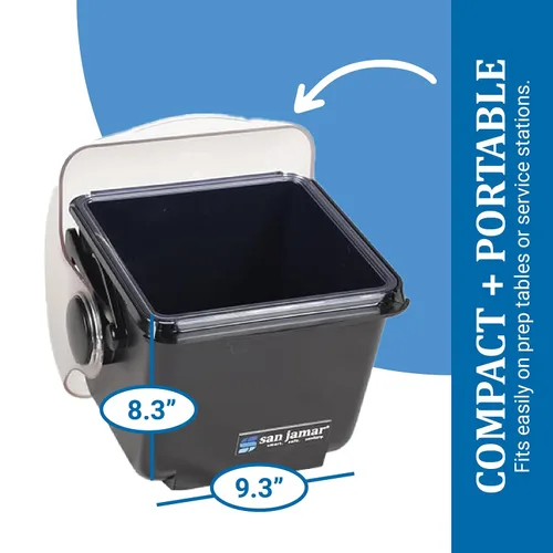 Miniatura 2 de San Jamar Soporte para condimentos de mini cúpula refrigerable con tapa de cúpula para cocina, bar y restaurantes, plástico, 1 cuarto de galón