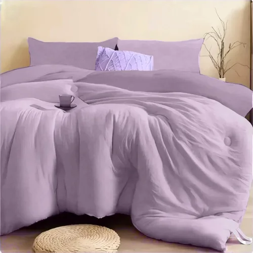 Miniatura 31 de SDIII - Juego de edredón de 3 piezas gris tamaño Queen con 2 fundas de almohada, juego de ropa de cama suave de microfibra cepillada gris para Gris