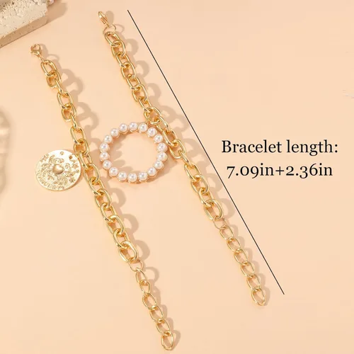 Miniatura 121 de Long tiantian Pulsera de oro gruesa para mujer, pulseras de oro delicadas, pulseras para mujer, pulseras apilables de eslabones de cadena