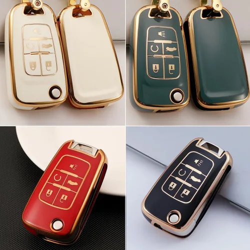 Miniatura 5 de ontto Funda para llavero con tapa de 5 botones para Chevy Car Key Case Fit para Buick Lacrosse Encore Allure Remote Key Holder