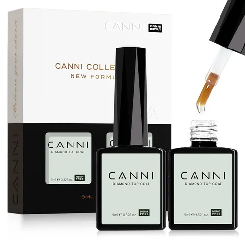 Miniatura 11 de CANNI - Juego de 2 capas de esmalte de uñas de gel sin necesidad de limpieza y capa base, acabado brillante, duradero, esmalte de uñas de gel