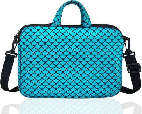 17.3 pulgadas portátil hombro bolsa de transporte caso manga para 17" 17.3 pulgadas HP DELL (azul)