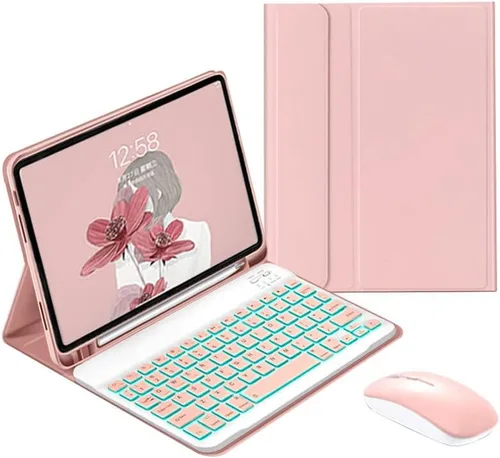 Miniatura 11 de Funda de teclado retroiluminada para Galaxy Tab A8 de 10.5 pulgadas modelo 2022 (SM-X200/X205/X207), cubierta delgada y ligera con teclado