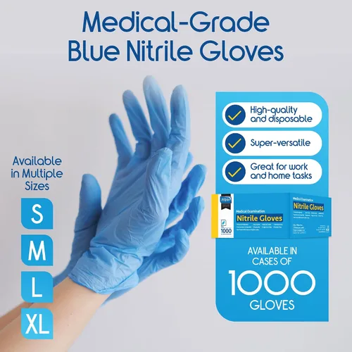 Miniatura 2 de Inspire Nitrile Exam Gloves The Original Quality Stretch Nitrile Light Blue 4.5 Gloves Disposable Latex Free Medical EMT
