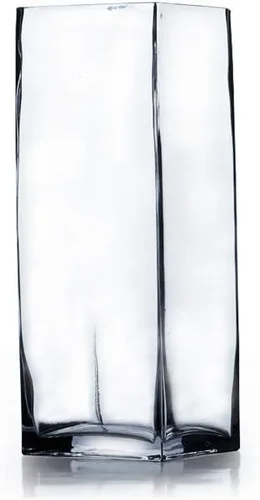 Miniatura 13 de WGV - Bloque de vidrio cuadrado alto para florero, longitud 3 pulgadas, altura 6 pulgadas, recipiente floral transparente, portavelas, terrario