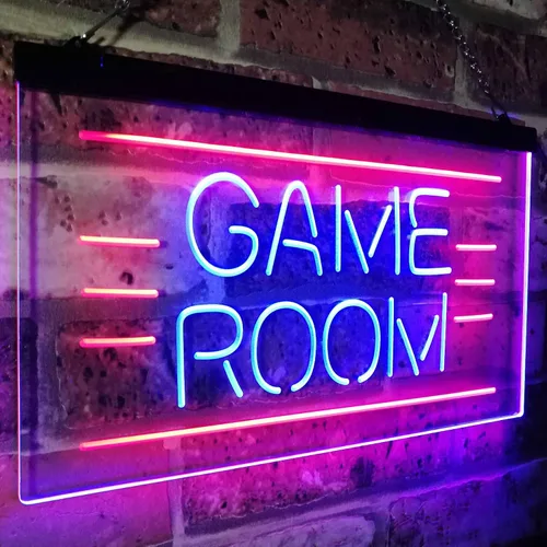 Miniatura 3 de ADVPRO Game Room Man Cave Bar Display Dual Color LED Neon Sign Azul y Rojo 12 "x 8.5" st6s32-i2338-br